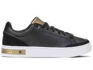 K-Swiss Court Block Lifestyle Skor Dam Svarta Guld | 876-FWRVPS