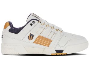 K-Swiss Gstaad Gold Lifestyle Skor Herr Vita Marinblå Orange Guld | 738-WQVCKO