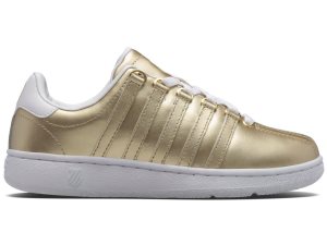 K-Swiss Klassiska Vn Lifestyle Skor Dam Guld Vita | 185-XHAPDM