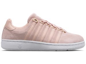 K-Swiss Klassiska Vn Mocka Lifestyle Skor Dam Korall Vita | 502-GNFAKT