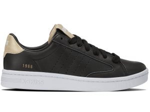 K-Swiss Lozan Klub Lth Lifestyle Skor Dam Svarta | 715-MJZYBX