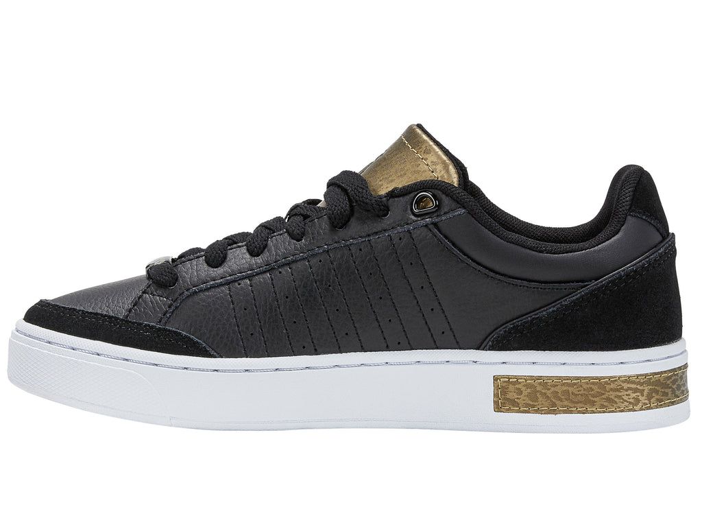 K-Swiss Court Block Lifestyle Skor Dam Svarta Guld | 876-FWRVPS