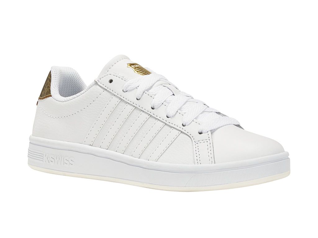 K-Swiss Court Tiebreak Lifestyle Skor Dam Vita Guld | 269-LJYSDG