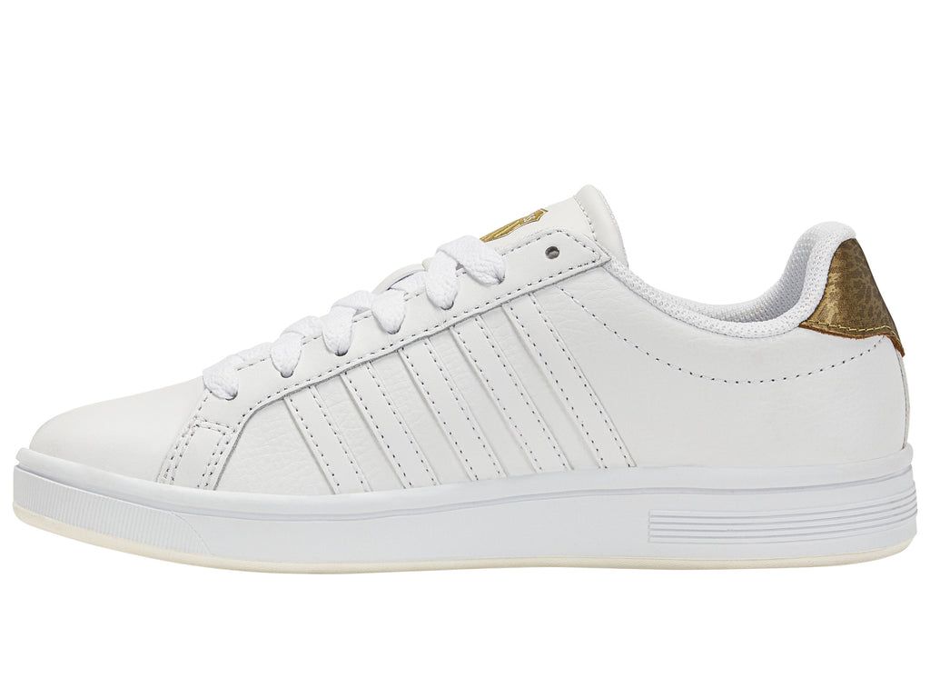 K-Swiss Court Tiebreak Lifestyle Skor Dam Vita Guld | 269-LJYSDG