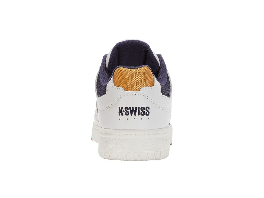 K-Swiss Gstaad Gold Lifestyle Skor Herr Vita Marinblå Orange Guld | 738-WQVCKO