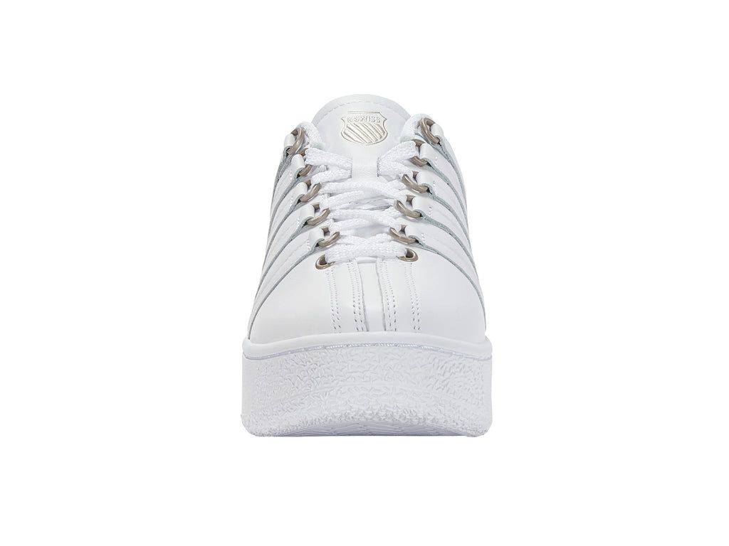 K-Swiss Klassiska Vn Platform Lifestyle Skor Dam Vita Guld | 216-BFJAWP