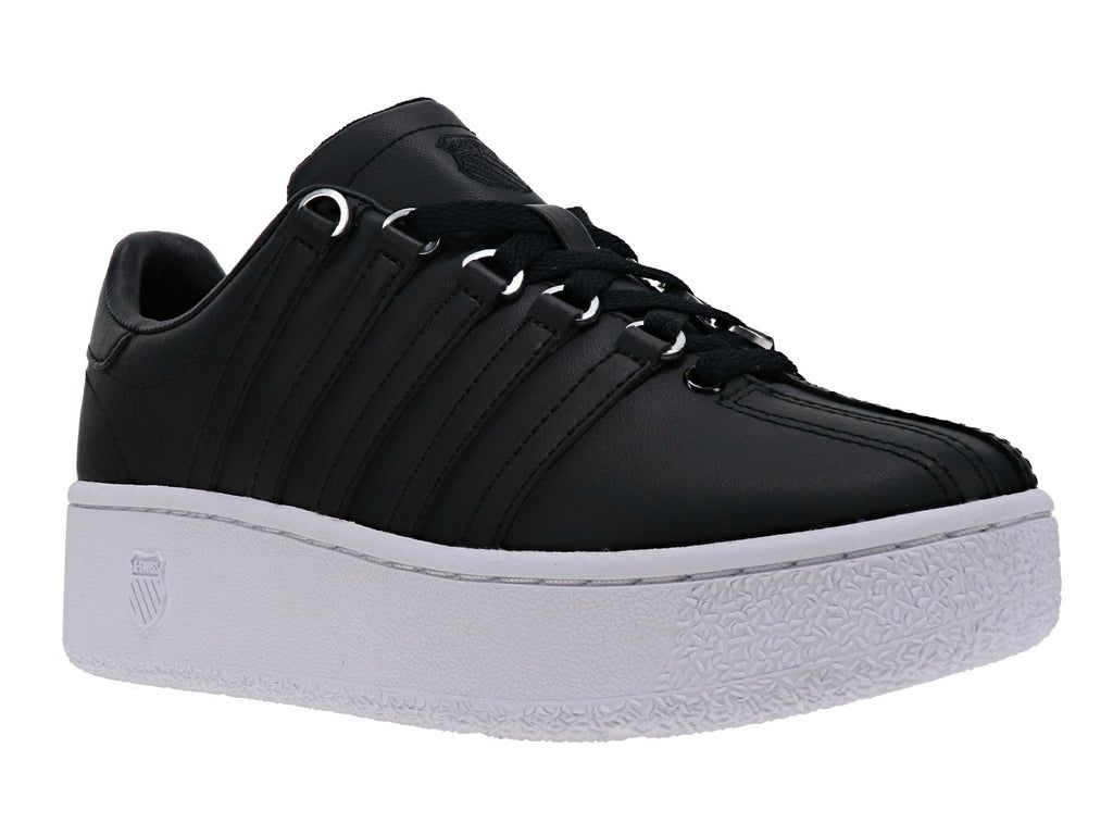 K-Swiss Klassiska Vn Platform Lifestyle Skor Dam Svarta Vita | 768-XUMORN