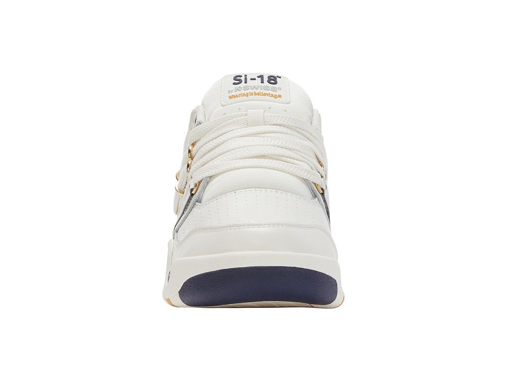 K-Swiss Si-18 Premier Lifestyle Skor Herr Vita Marinblå Orange Guld | 957-DCYXIP