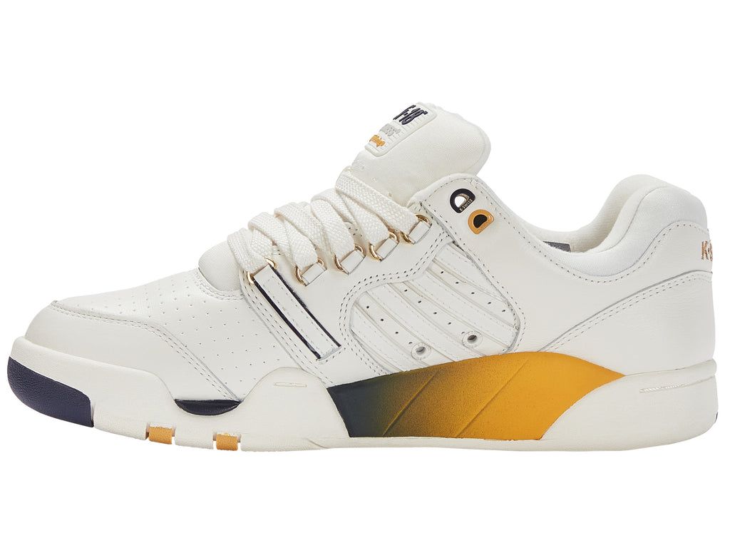 K-Swiss Si-18 Premier Lifestyle Skor Herr Vita Marinblå Orange Guld | 957-DCYXIP