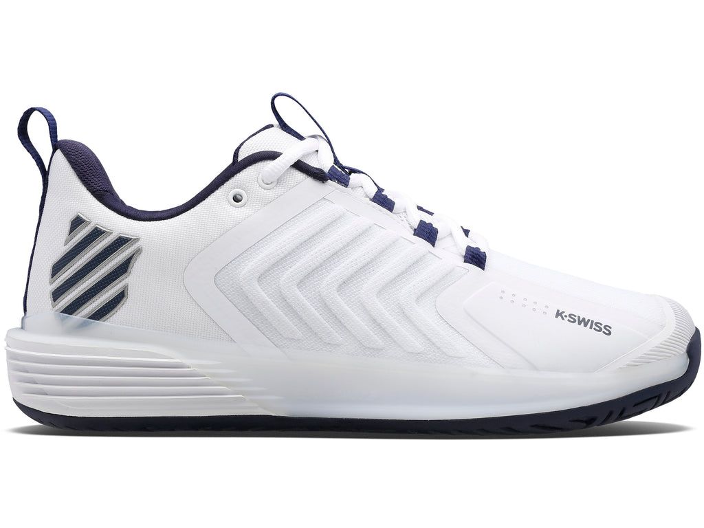 K-Swiss Ultrashot 3 Tennisskor Herr Vita Marinblå Silver | 587-BCTOQA